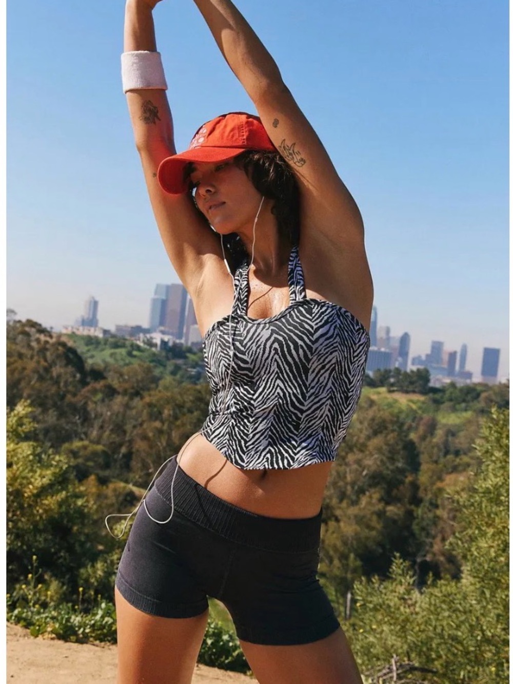 FP MOVEMENT Flutter Kick Tank /Zebra Print Cropped Tank Top - 2colors NWOT - Picture 10 of 14